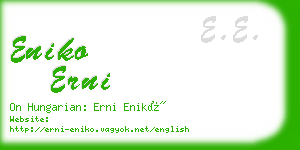 eniko erni business card